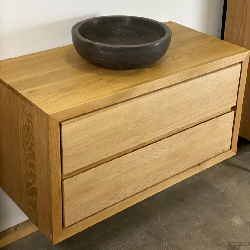 Badkamermeubel Casajoy Oxford 100x50x53cm Naturel Eiken Korting