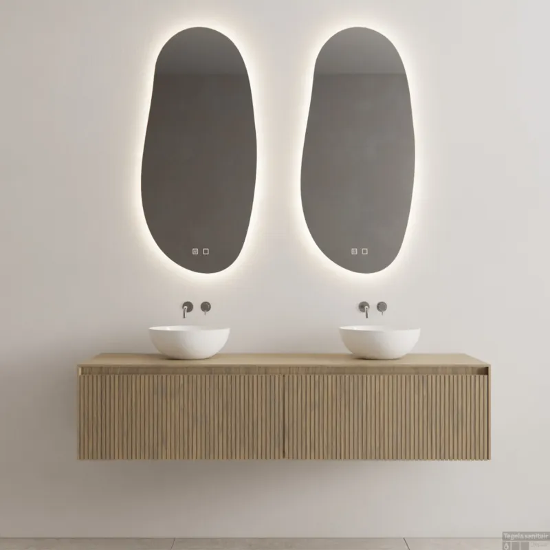 Merkproduct Onderkast Gliss Design Timotheus 160 CM 2 Lades Incl Topplaat Ash Grey