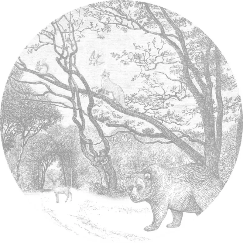 Favoriet Esta Home Forest Friends 159070 Zelfklevende Behangcirkel