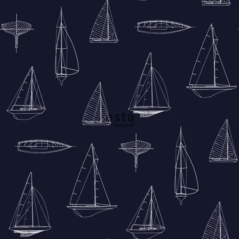 Weekendaanbieding Behang Esta Home Regatta Crew - Surf Edition 136428
