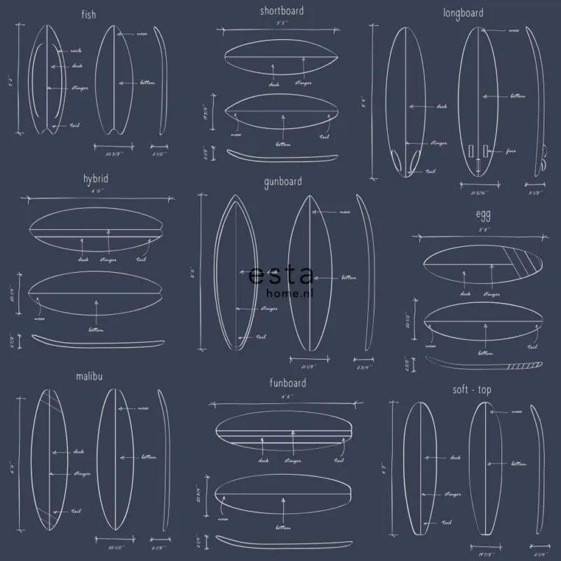 Hete Deal Behang Esta Home Regatta Crew - Surf Edition 128871
