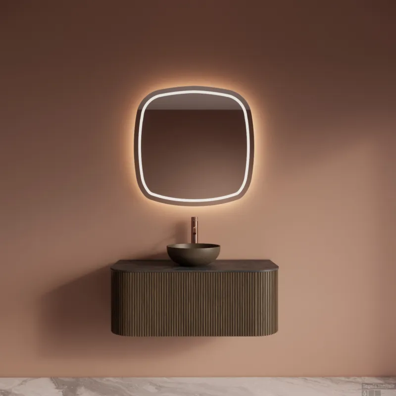 Badkamermeubelset Gliss Design Alluro 100 cm Ash Grey Op = Op