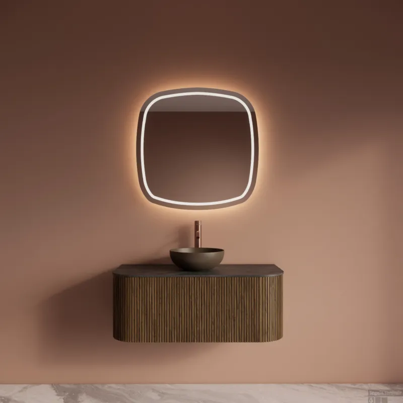 Badkamermeubelset Gliss Design Alluro 100 cm Castle Brown Gereduceerde Prijs