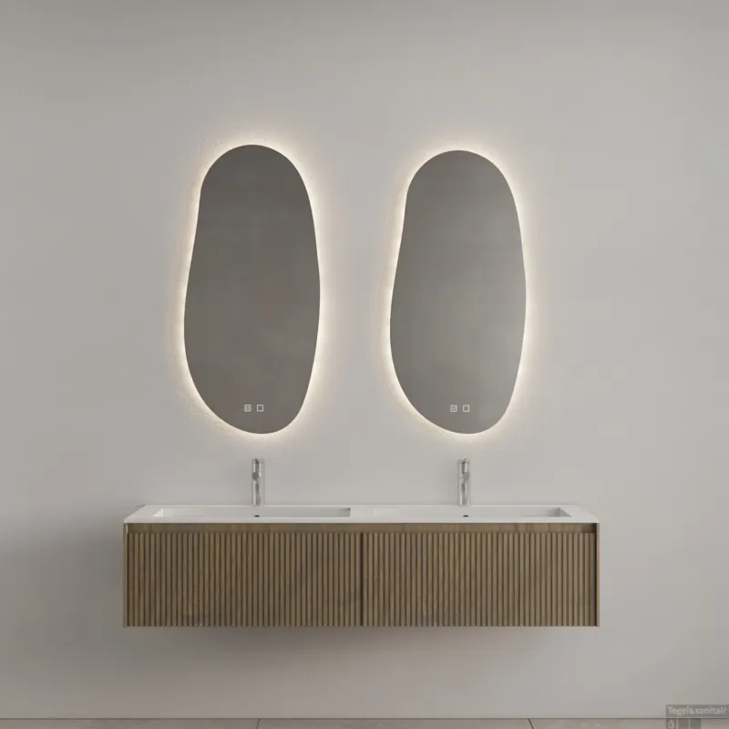Koop Vandaag Badkamermeubel Gliss Design Timotheus 180 cm Ash Grey (Keuze Wastafel)