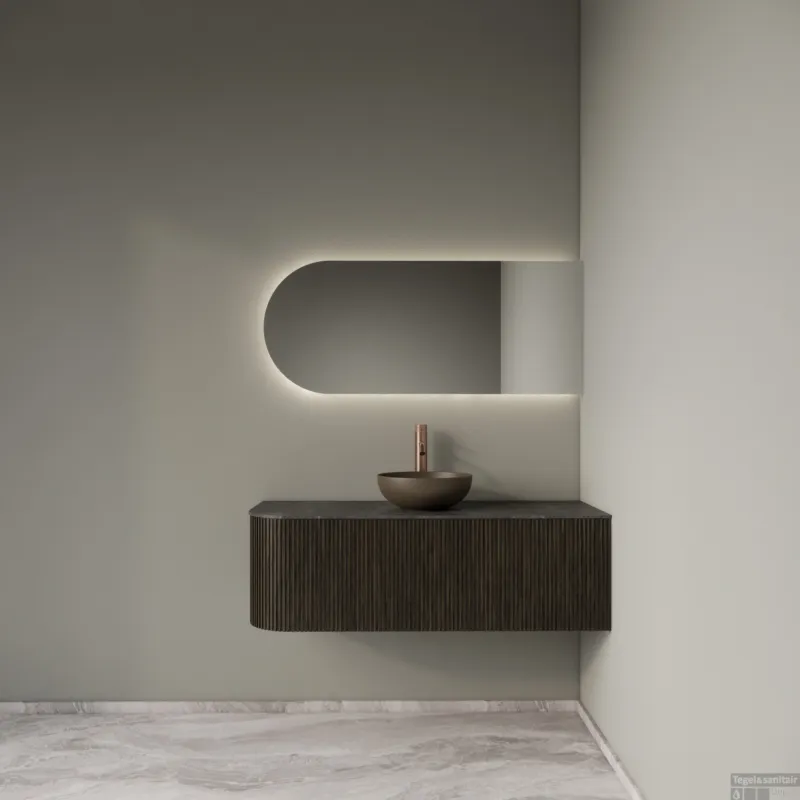 Meest Verkocht Badkamermeubelset Gliss Design Alluro 120 cm Rechts Charcoal