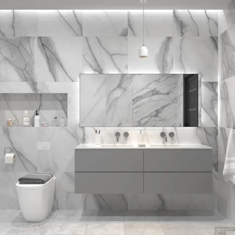 Badkamermeubelset Gliss Hermes 200 cm Beton Grijs Exclusieve Aanbieding