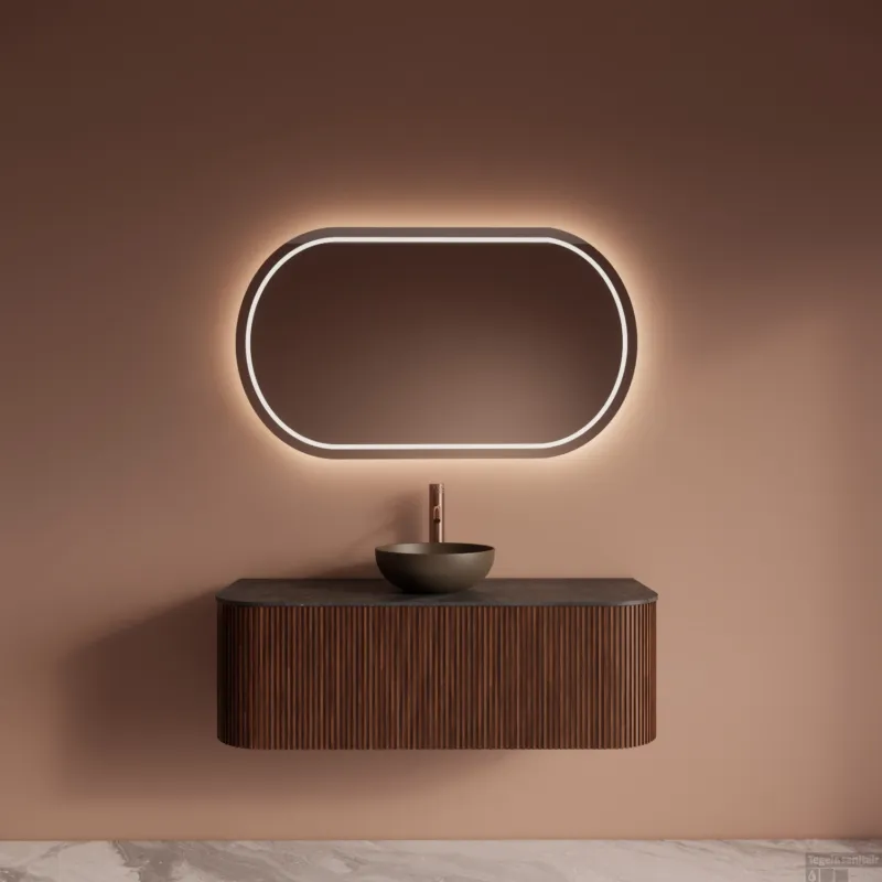 Badkamermeubelset Gliss Design Alluro 120 cm Walnut Alleen Vandaag