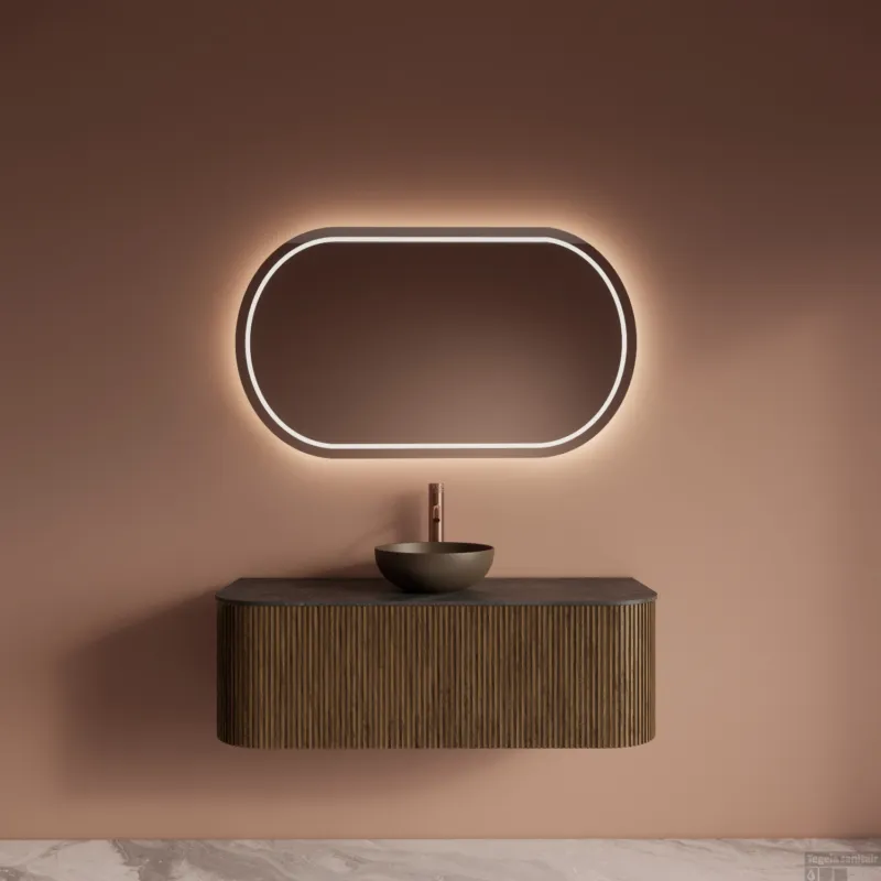 Badkamermeubelset Gliss Design Alluro 120 cm Castle Brown Koopje