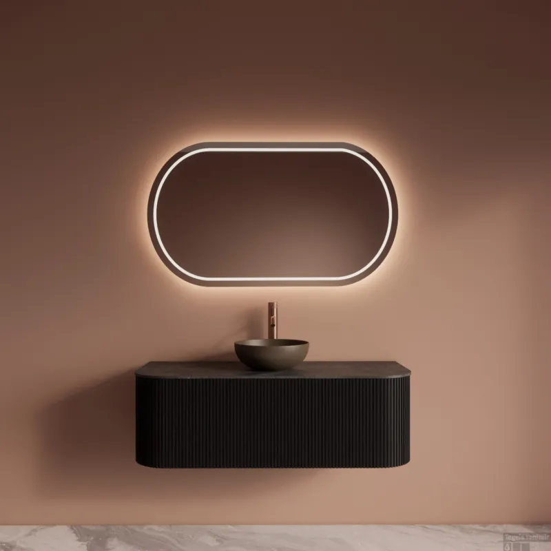 Nu Kopen Badkamermeubelset Gliss Design Alluro 120 cm Black Veneer