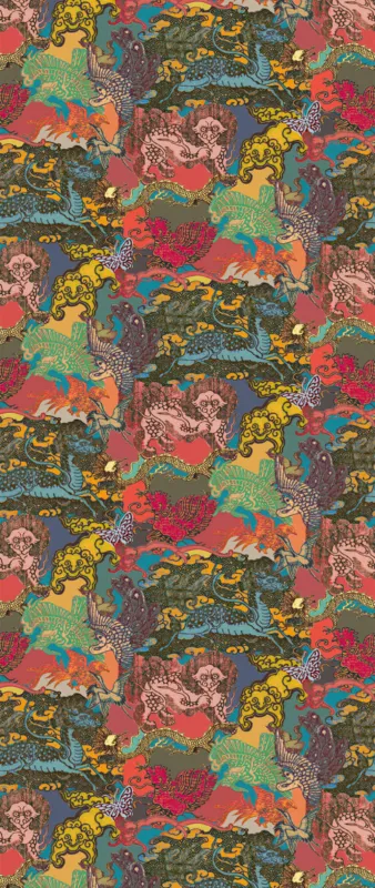 Lage Prijs Khroma by Masureel Kimono DGKIM301 Dragon Amparo Behang