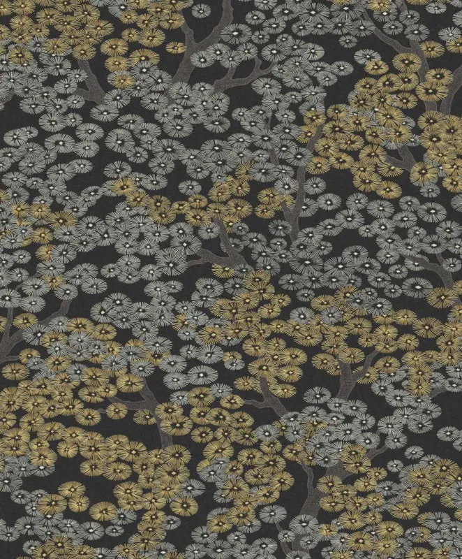 Khroma by Masureel Kimono KIM802 Yuka Gold Behang Direct Beschikbaar