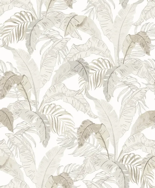 Koop Vandaag Zoom by Masureel Lotus LOT001 Botanic Snow Behang