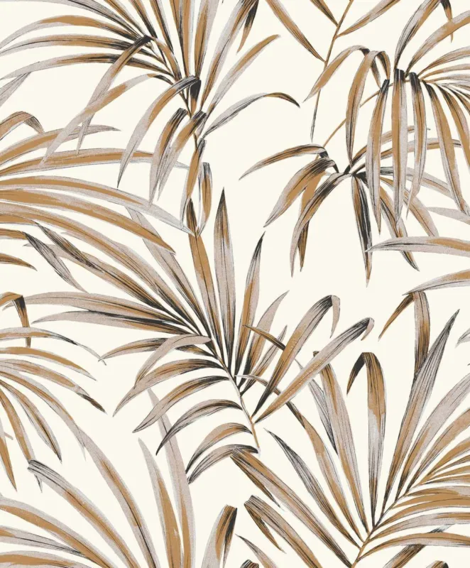 Finale Uitverkoop Zoom by Masureel Lotus LOT107 Palm Ginger Behang