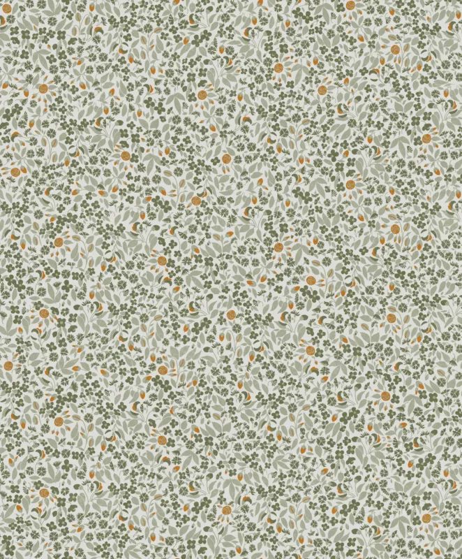 Exclusieve Aanbieding Zoom by Masureel Olivia OLI604 Wildflower Olive Behang