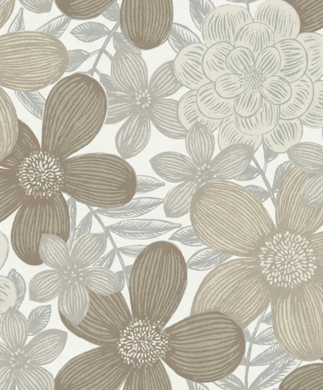Hete Deal Zoom by Masureel Olivia OLI101 Marigold Mastic Behang