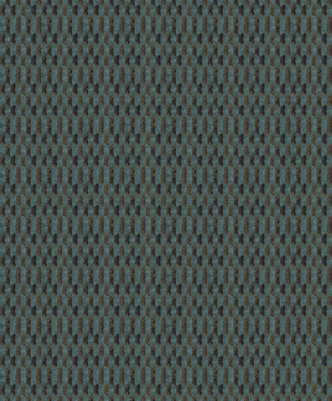 Merkproduct Khroma by Masureel Orbital ORB702 Vector Teal Behang