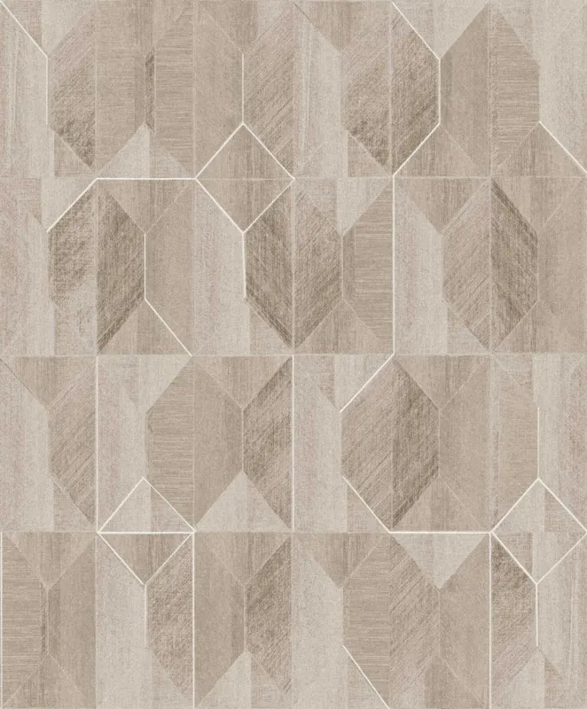 Beperkt Aanbod Khroma by Masureel Prisma PRI001 Marquetry Dove Behang