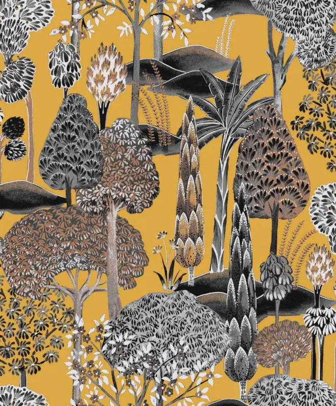 Khroma by Masureel Summer SUM001 Viray Gold Behang Speciale Aanbieding
