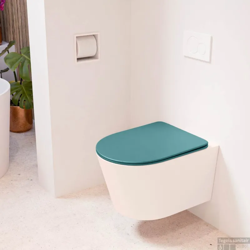 MONDIAZ LAVIE hangend toilet single fire rimless diepspoel Rosee, Toiletzitting met quick-release & softclose Smag Populair