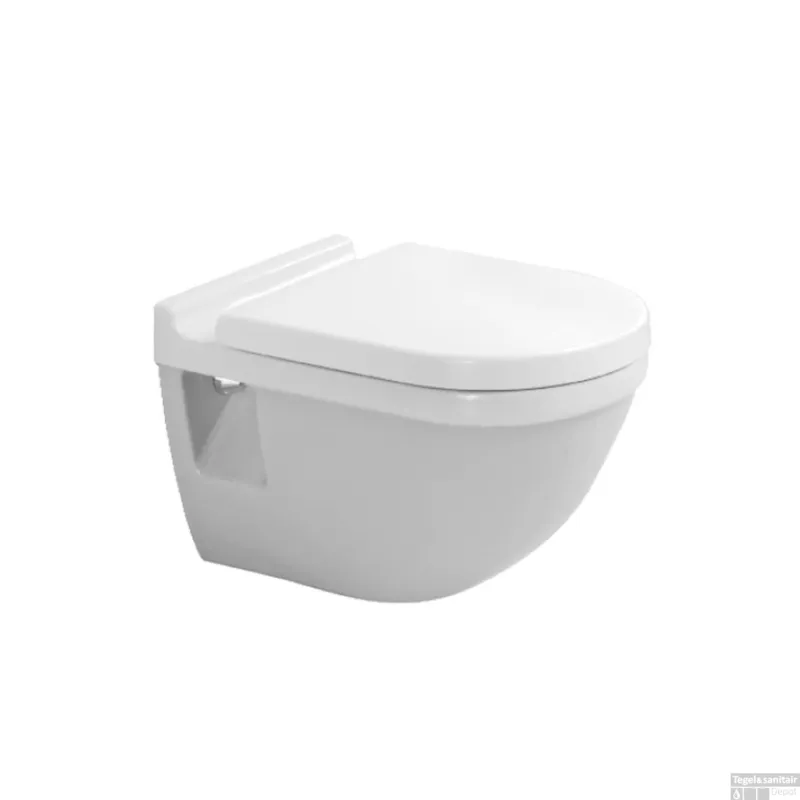 Duravit Starck 3 Wandcloset Pack Diepspoel En Softclose Closetzitting 36x54x40.5 cm Keramiek En Duroplast Wit Laatste Kans