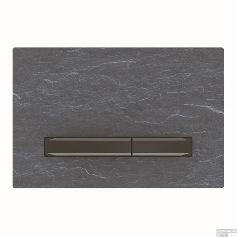 Bedieningsplaat Geberit Sigma 50 voor 2-toets Spoeling Zwart Chroom / Mustang Leisteen Korting