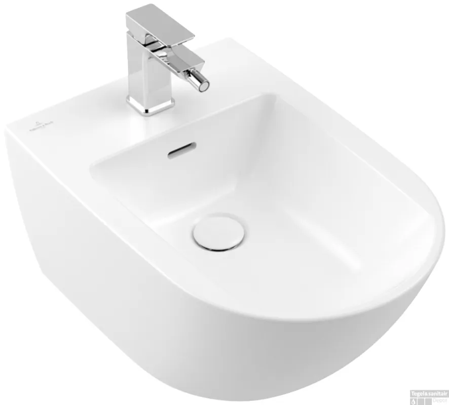 Tijdelijk Beschikbaar Wandbidet Villeroy & Boch Subway 3.0 CeramicPlus 56x37.5x27 cm Stone White