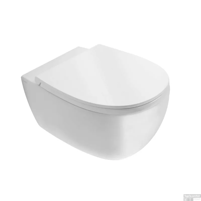 Beste Prijs Wandcloset Luca Sanitair Vaso Rimless 54x36cm Mat Wit (Exclusief zitting)