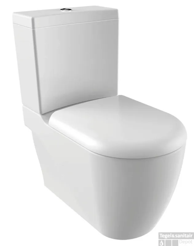 Toilet Creavit Grande Xl Staand toilet S-uitgang 42.5x73x84cm Wit Flitsaanbieding