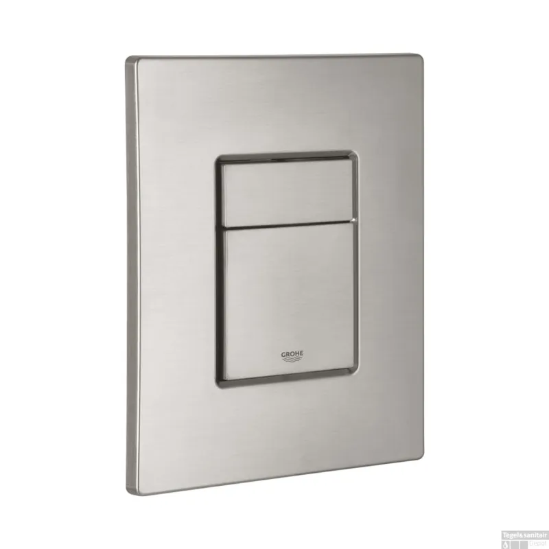 Op = Op Bedieningsplaat GROHE Skate Cosmopolitan DualFlush Supersteel
