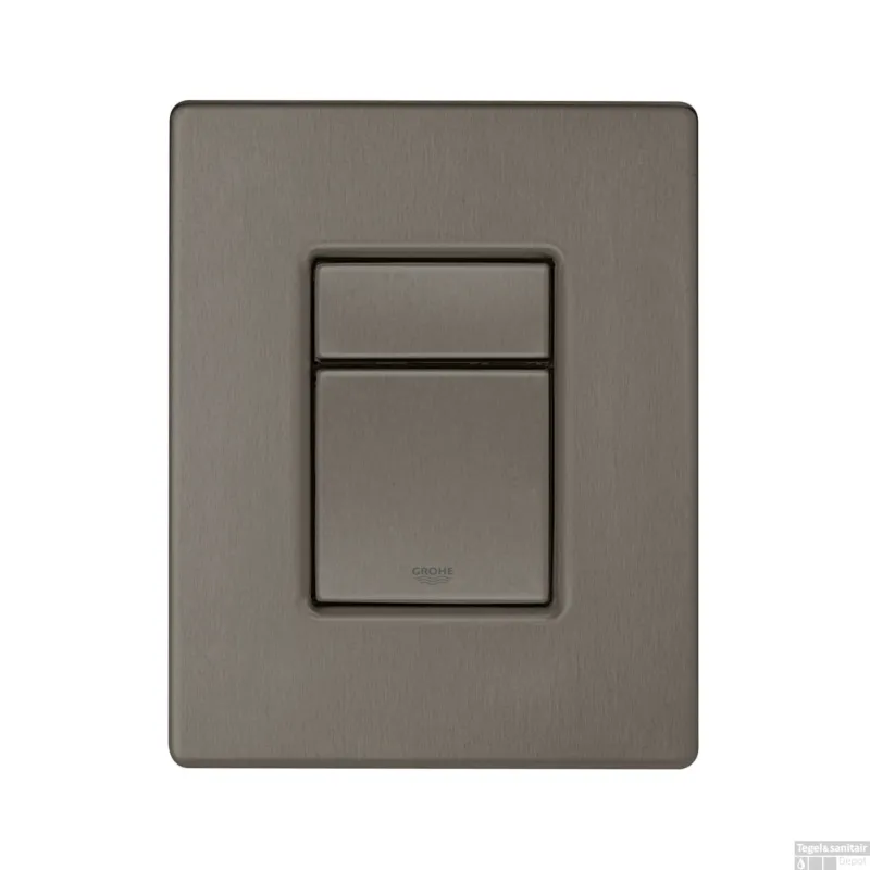 Weekendaanbieding Bedieningsplaat GROHE Skate Cosmopolitan DualFlush Hard Graphite Geborsteld