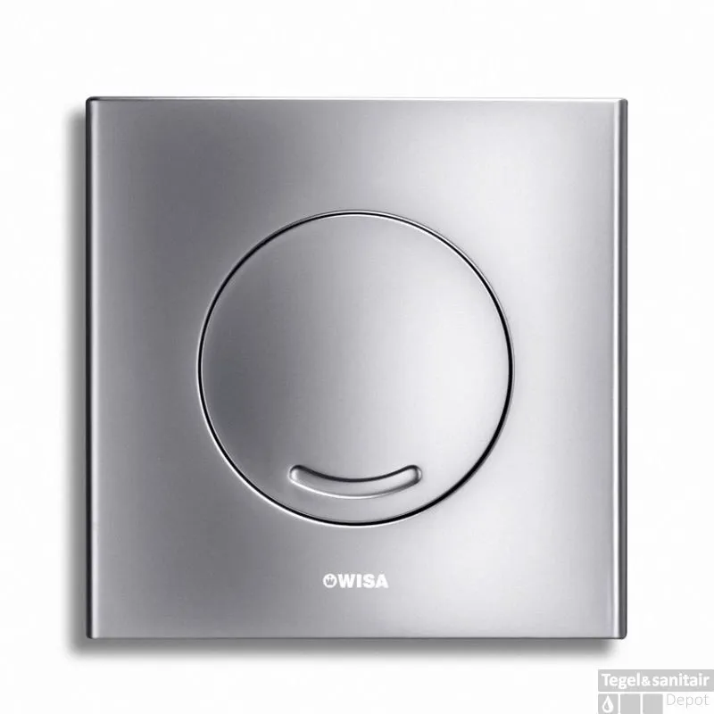 Goedkoop Wisa Argos Bedieningsplaat Met Spoelonderbreking Mat Chroom