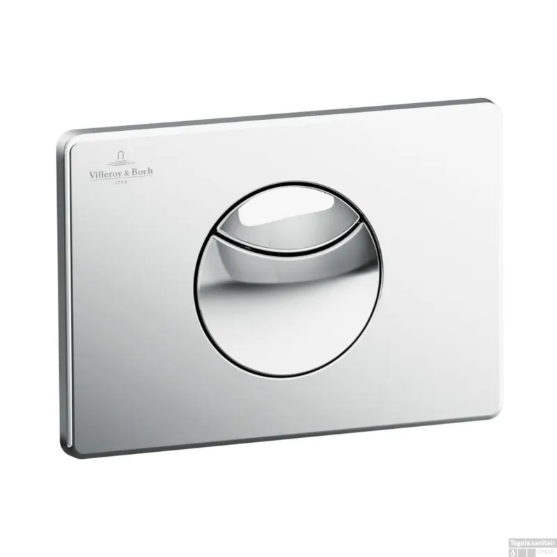 Villeroy & Boch Viconnect 2-knops Bedieningsplaat 20,5x14,5 Cm. Chroom Beperkt Aanbod