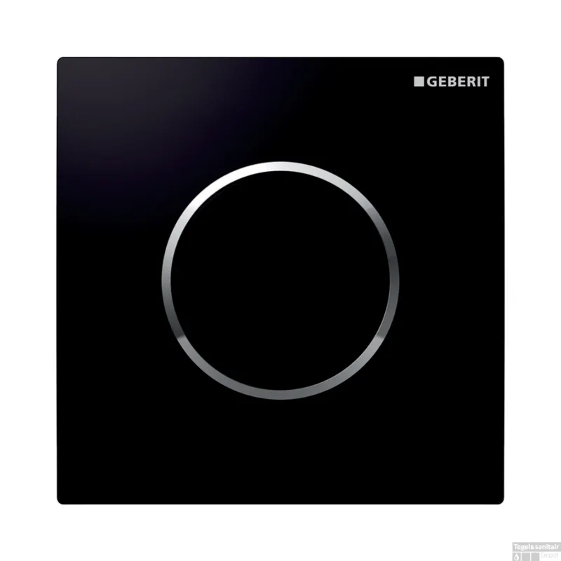 Bestseller Urinoirstuursysteem Geberit Sigma 10 Pneumatische Bediening Zwart/Chroom