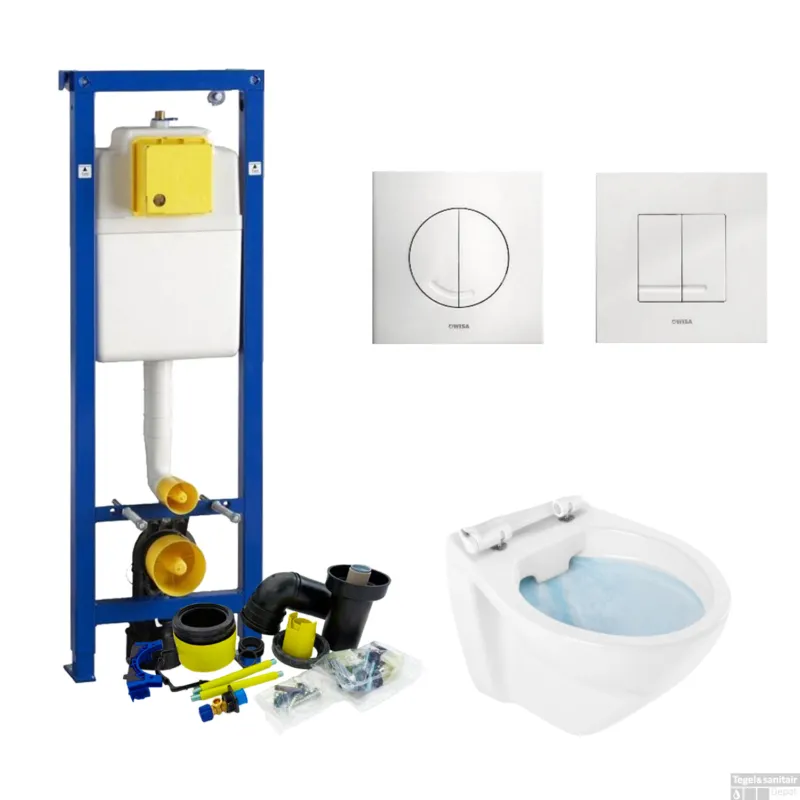 Wisa XS Toiletset set01 Design Randloos met Argos of Delos drukplaat Beperkte Voorraad