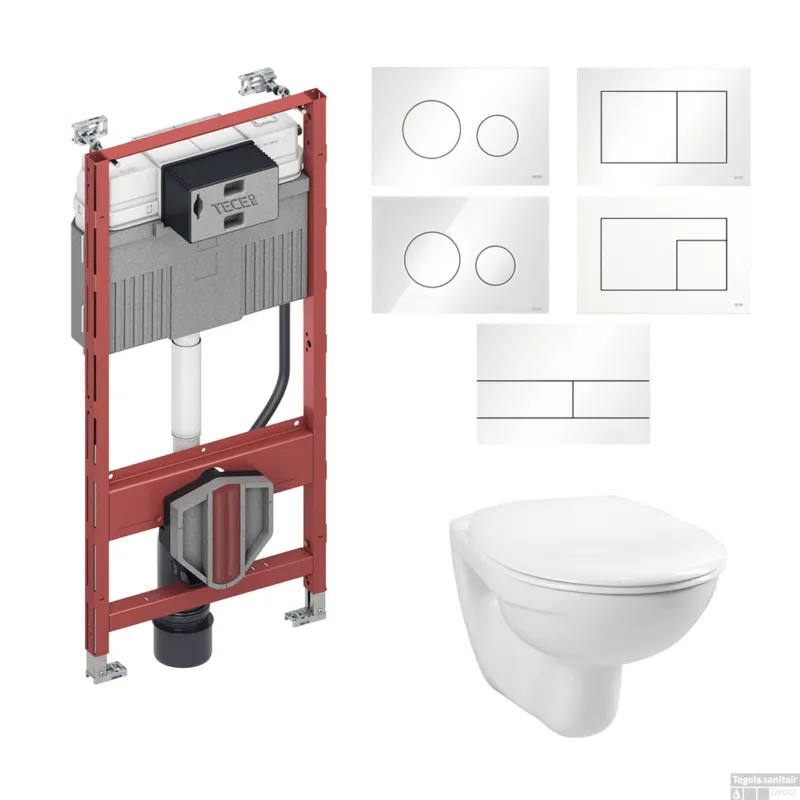 Fabrieksprijs TECE Profil Toiletset set01 BWS Basic Smart met TECE Drukplaat
