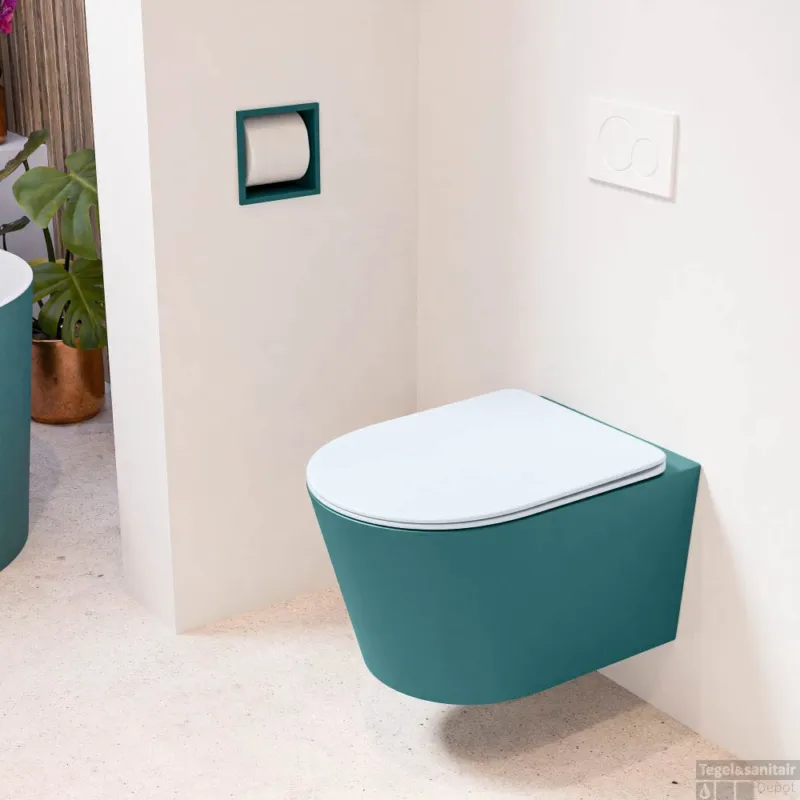 MONDIAZ LAVIE hangend toilet single fire rimless diepspoel Smag, Toiletzitting met quick-release & softclose Clay Fabrieksprijs