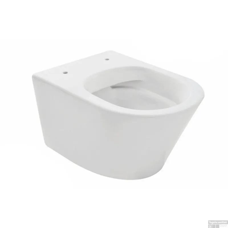 Seizoensaanbieding Wandcloset BWS Vicente Diepspoel Rimless Mat Wit (exclusief toiletzitting)
