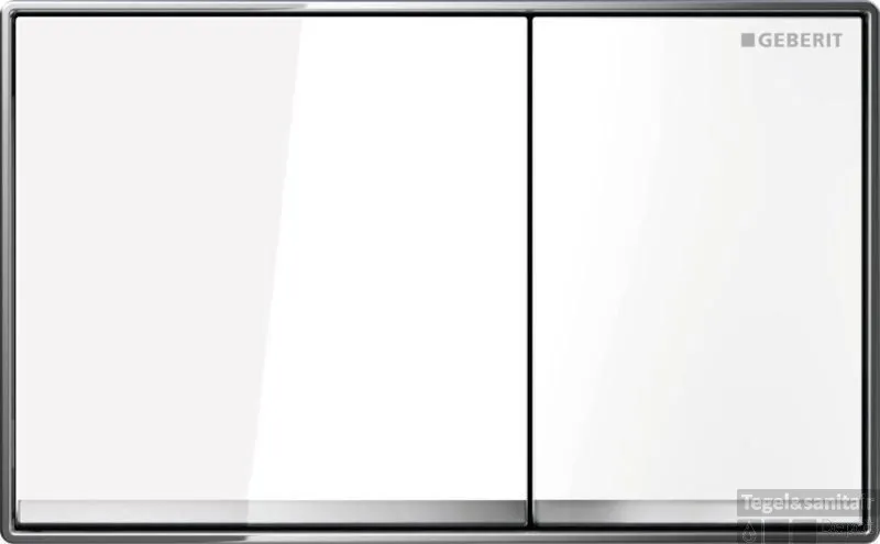 Bestseller Geberit Omega 60 Bedieningsplaat 2-knops Frontbediening Glas Wit-aluminium