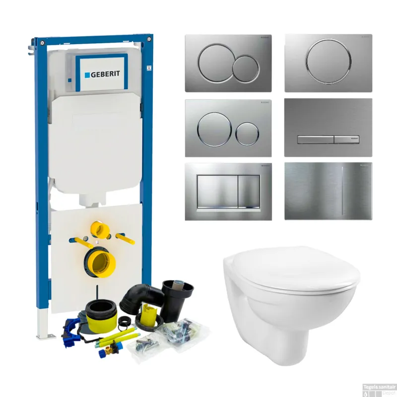 Bestseller Geberit UP720 Toiletset Compleet Inbouwreservoir Sigma 8 Basic Smart Wit Met drukplaat SET01