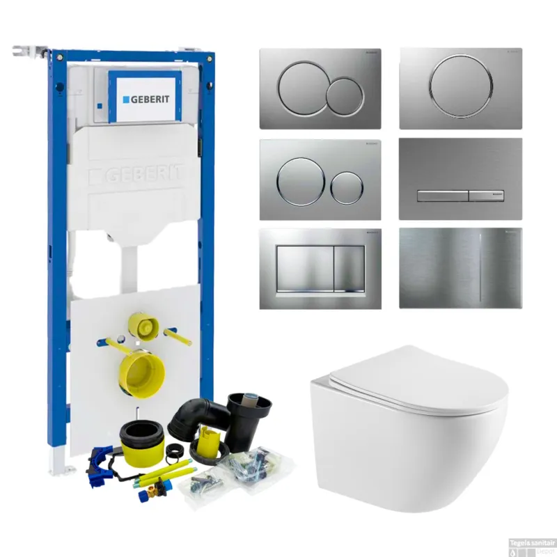 Gecertificeerd Geberit UP320 Toiletset Compleet Inbouwreservoir BWS Tado Drukplaat