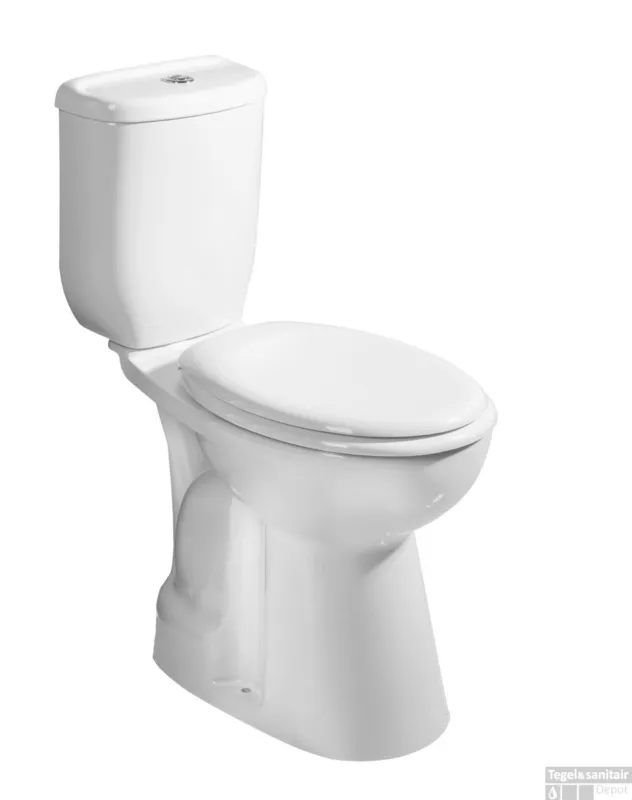 Laatste Versie Toilet Creavit Handicap Comfort Height Staand toilet S-uitgang 38.5x67.2x91.1cm Wit