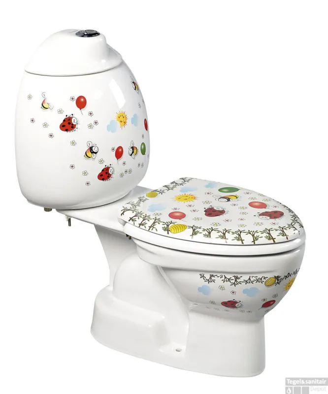 BWS Kid Staand Toilet Glans Wit SK Op = Op