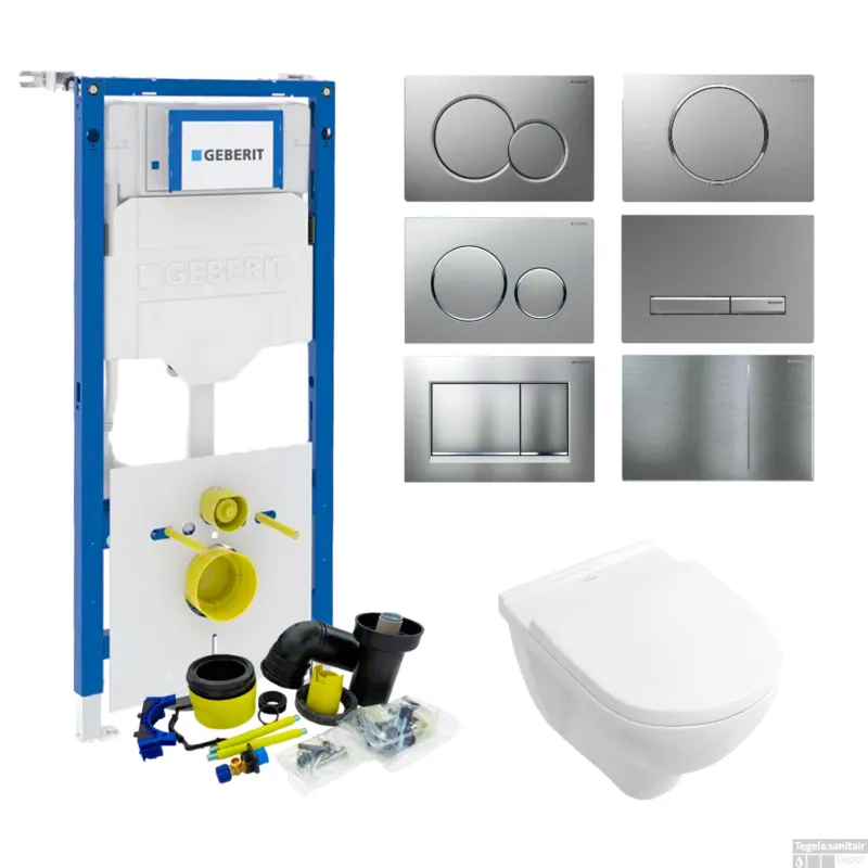 Geberit UP320 Toiletset set19 Villeroy & Boch O.novo met Sigma drukplaat Koop Online