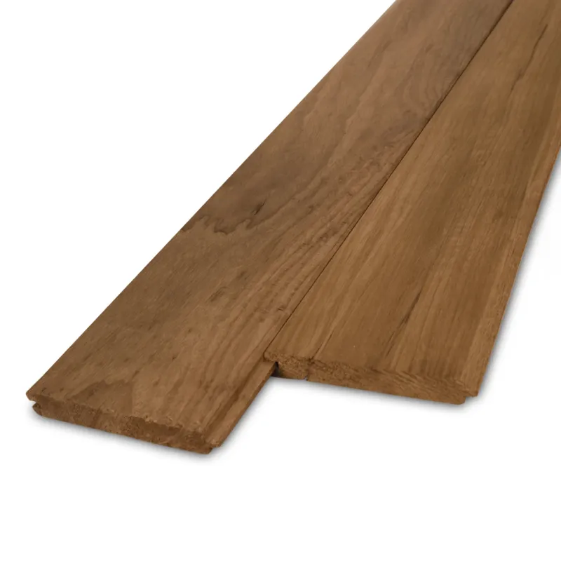 Beperkte Voorraad thermo - vellingdeel Thermo fraké vellingdeel - 21x135 mm - geschaafd - mes en groef plank - thermisch gemodificeerd frake hout KD 8-12% - Thermo fraké vellingdeel - 21x135 mm - geschaafd: 275 cm