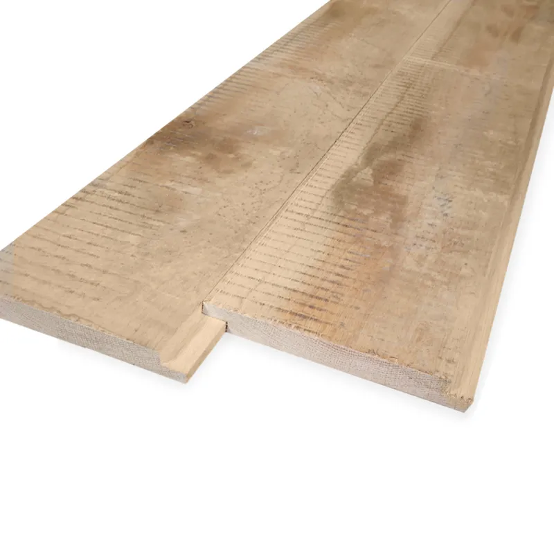 eiken - rabat Eiken sponningplank - 18x130 mm - zichtzijde fijnbezaagd / ruw - shiplap - eikenhout AD 20-25% - Eiken sponningplank - 18x130 mm - ruwe zichtzijde: 250 cm Koopje