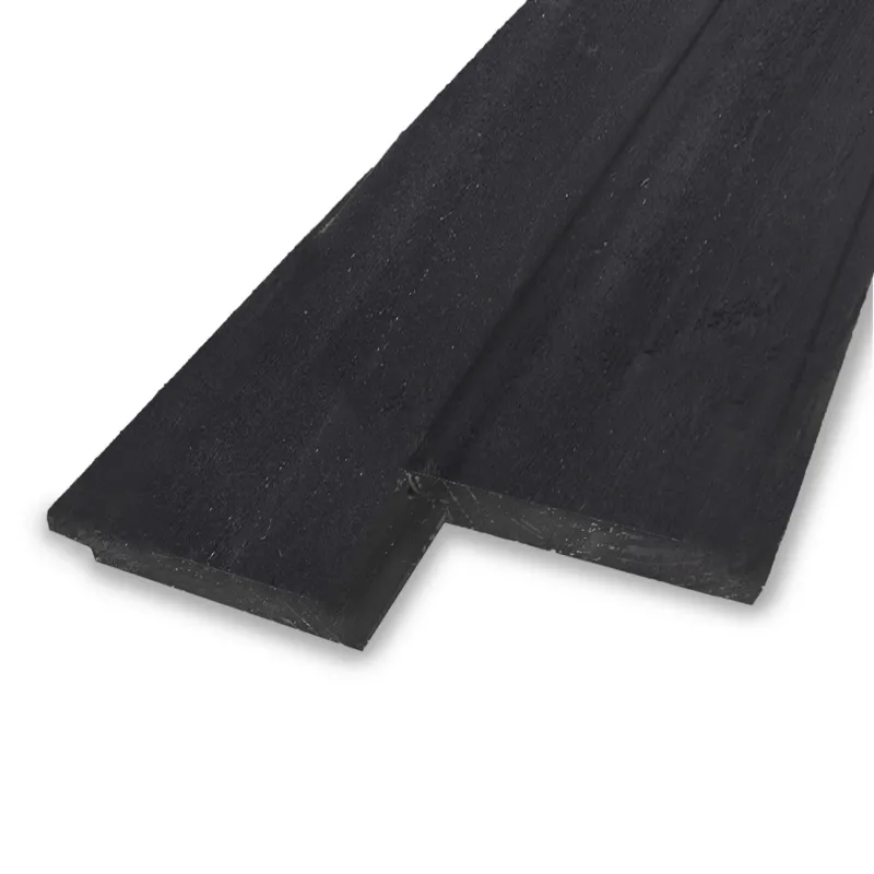 Premium vuren - rabat - zwart Zwart gebeitst vuren sponningplank - 18x170 mm - geschaafd - shiplap - zwart vurenhout KD 18-20% - Zwart gebeitst vuren sponningplank - 18x170 mm - geschaafd: 360 cm
