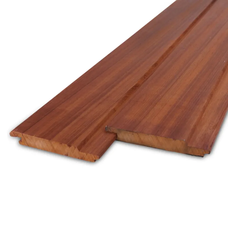 Nieuw hardhout - rabat Padoek channelsiding - 21x115 mm - geschaafd - channel siding - padouk hardhout AD 20-25% - Padouk channelsiding - 21x115 mm - geschaafd: 485 cm