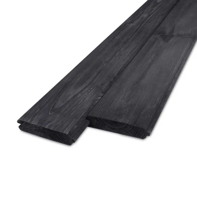 Koopje vuren - rabat - zwart Zwart geïmpregneerd vuren blokhutprofiel - 28x112 mm - geschaafd - blokhut plank - zwart vurenhout KD 18-20% - Zwart geïmpregneerd vuren blokhutprofiel - 28x112 mm - geschaafd: 360 cm