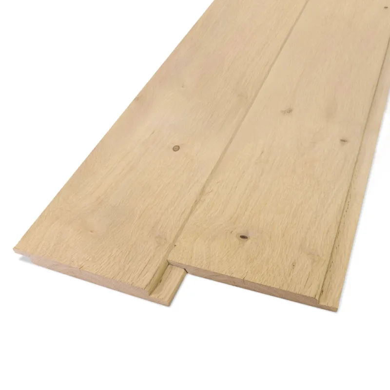 eiken - rabat Eiken sponningplank - 18x170 mm - geschaafd - shiplap - eikenhout KD 18-20% - Eiken sponningplank - 18x170 mm - geschaafd: 260 cm Op = Op