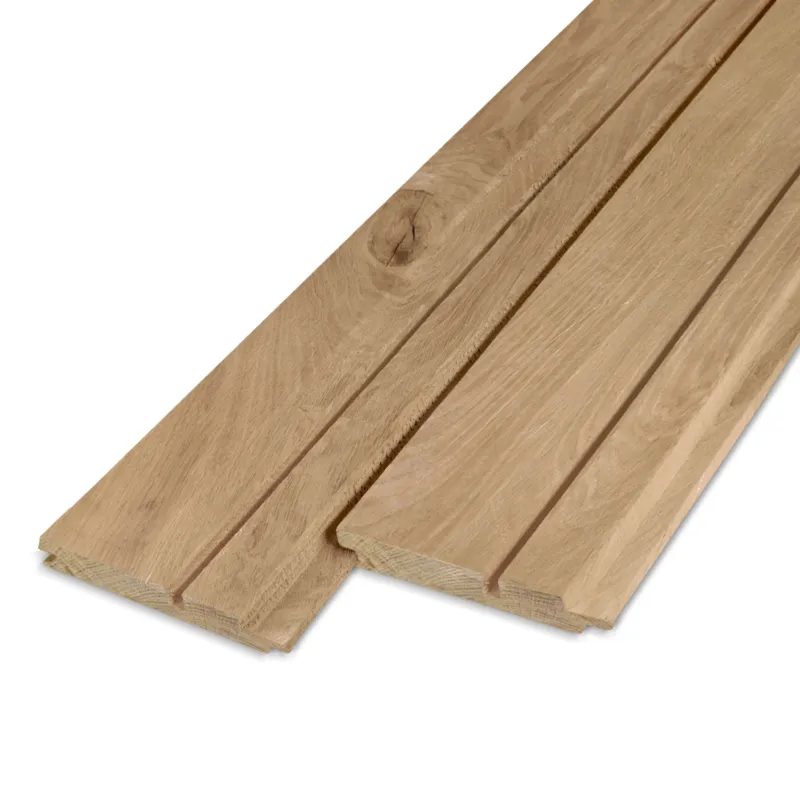 eiken - rabat - KD Eiken dubbel blokprofiel (70/30) (mes en groef) - 21x115 mm - geschaafd - blokprofiel (T&G) - eikenhout KD 8-12% - Eiken dubbel blokprofiel (70/30) (mes en groef ) - 21x115 mm - geschaafd: 240 cm Hete Deal